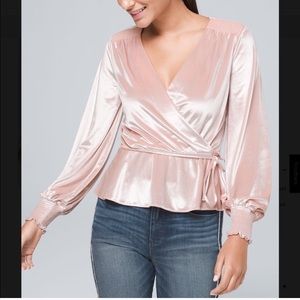 WHBM pink velvet wrap too